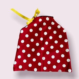 Custom Red & White Polka Dot Rockabilly Reversible Dress with Yellow Ribbon